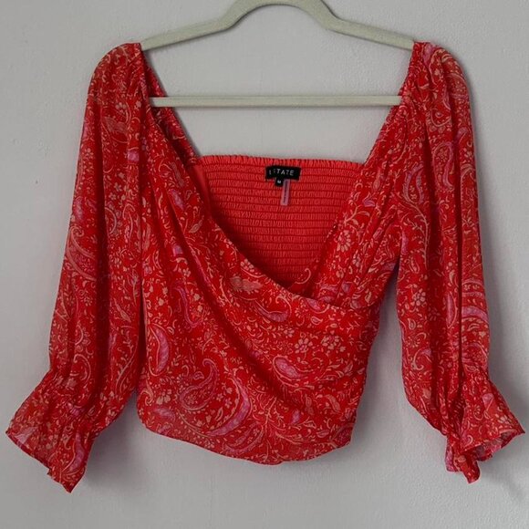 Revolve STATE wrap shirt - Picture 6 of 7